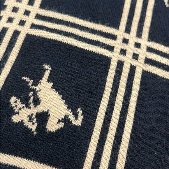 Burberry London Burberrys Equestrian Knit Scarf Double Sided Winter Lux - Picture 11 of 13